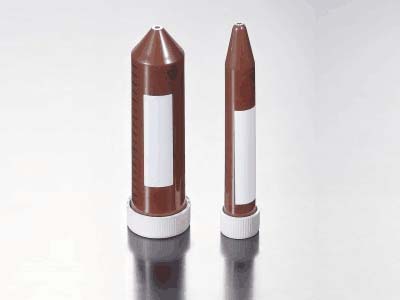 棕色管身，可阻擋100%的紫外線，利于光敏樣品的操作處理