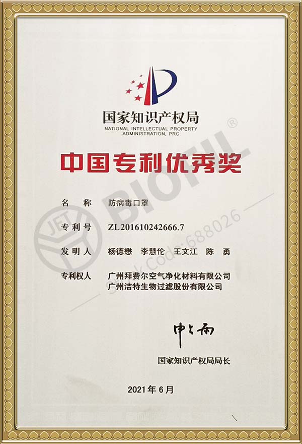 中國專利優(yōu)秀獎