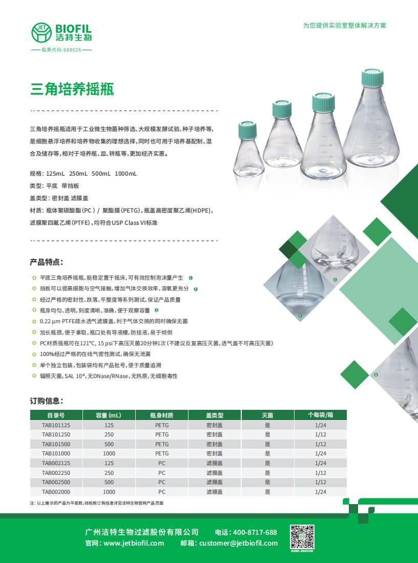 三角培養(yǎng)搖瓶